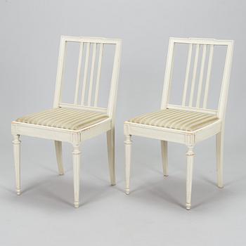 Chairs, 6 pcs, Gustavian style, later half of the 20th century.