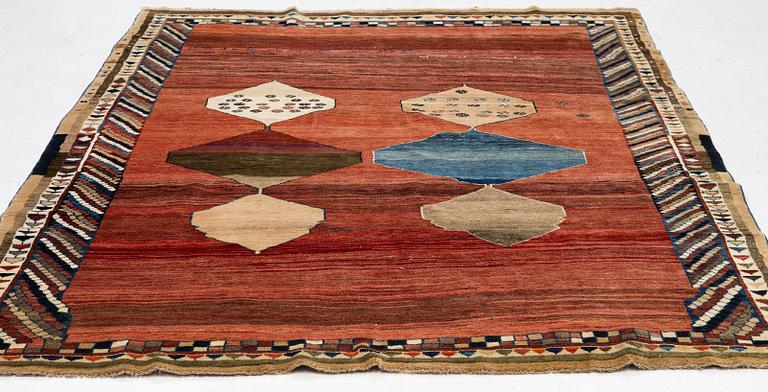 A so-called Gabbeh carpet, c. 290 x 235 cm.