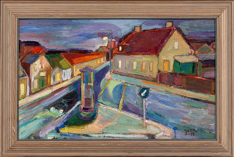 GUNNAR JONN, oil on panel, signed and dated -58.