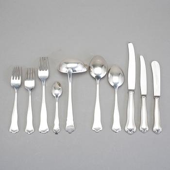PARTI BESTICK, 69 delar, silver. Bl a GAB, Stockholm 1967. Tot ca 2650 g.