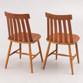 Jan Hallberg, chairs, 4 pcs, "Åsa 551", Tallåsen, 1960's.