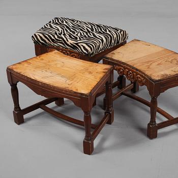 TABURETTER, 3 st, 1900-tal.