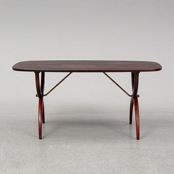 A stained mahogany coffee table,  Westerbergs Möbler, Tranås, 1950's.