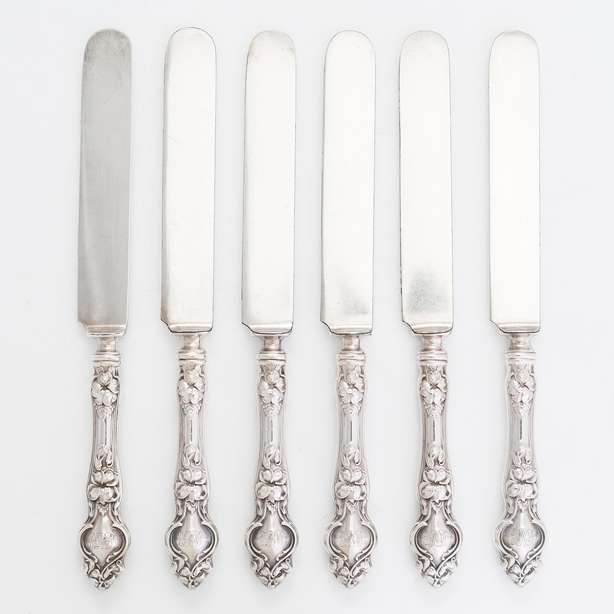 A 29 piece Violet sterling silver cutlery set R. Wallace Sons Connecticut Usa early 20th century. Bukowskis