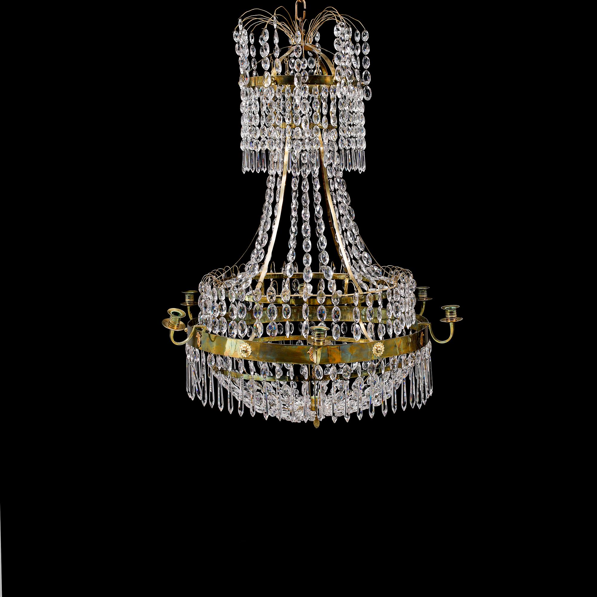 LJUSKRONA, sengustaviansk, omkring år 1800. Höjd 90 cm.