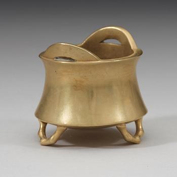 RÖKELSEKAR, brons. Sen Ming-tidig Qingdynasti, 16/1700-tal.