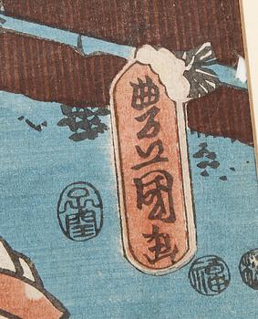 TRÄSNITT, 2 st, Japan, 1800-/1900-tal.