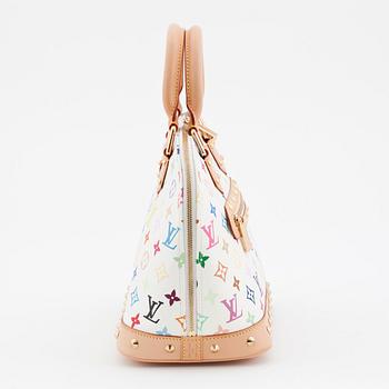 LOUIS VUITTON, a multicolored and white canvas "Alma" handbag.