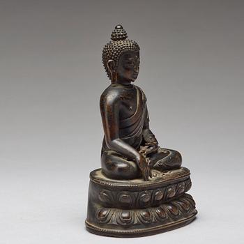 SHAKYAMUNDI BUDDHA, brons. Tibet, 1600-tal.