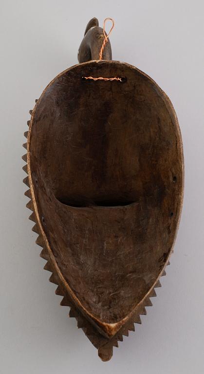 MASK, snidat trä, möjligen Senufo, Mali, Afrika.