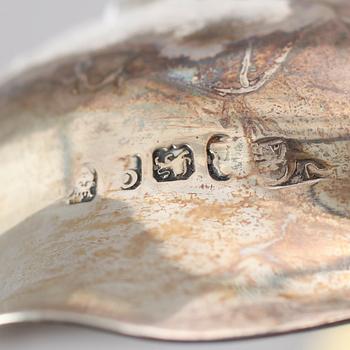 SERVERINGSBESTICK, 6 delar, bl a silver, 1800-tal.