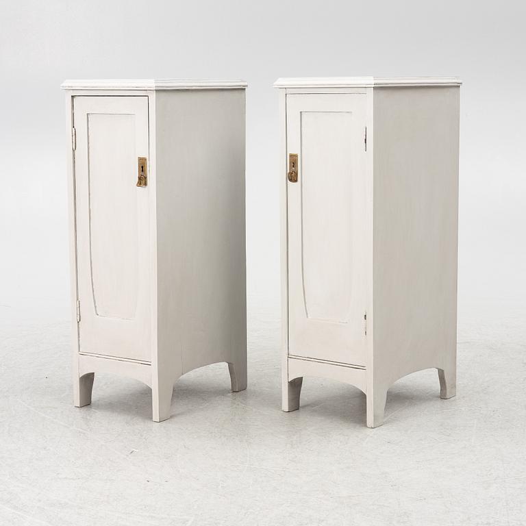 Nightstands, a pair, first half of the 20th century.