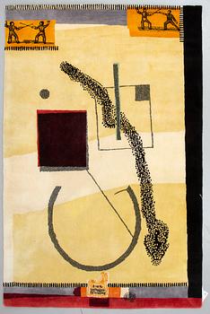 CAROUSCHKA STREIJFFERT, A CARPET, "Construktion", hand tufted, ca  297 x 197 cm.