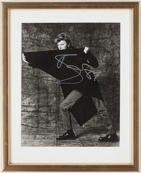 DAVID BOWIE, fotografi med autograf, daterad -87