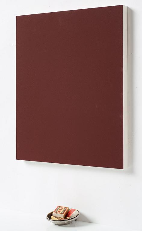 Hans Isaksson, panel, three match cases and a bowl in metal, signed and dated -02.