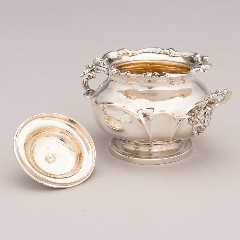 IVAN GUBKIN, A lidded sugar bowl, mark of Gubkin (Губкинъ), Moscow 1846.