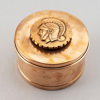 A 1920's/30's bronze tobacco box from Nils Johan.