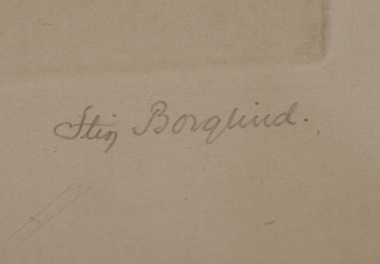 STIG BORGLIND, etsning, signerad.