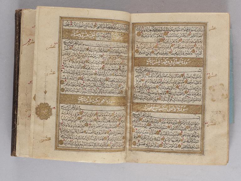 QURAN. Constantinople 1716. Height 15,5 x 11,5 cm.
