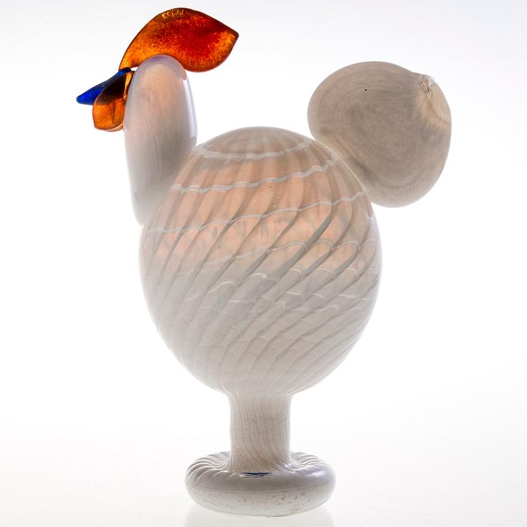 OIVA TOIKKA, a glass bird, 'Kieku' signed O. Toikka Nuutajärvi.