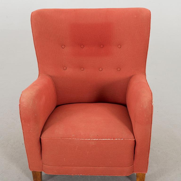 A possibly Fritz Hansen armchair, 1950's.