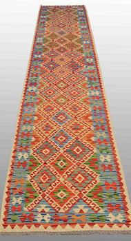 A RUNNER, Kilim, ca 400 x 80 cm.