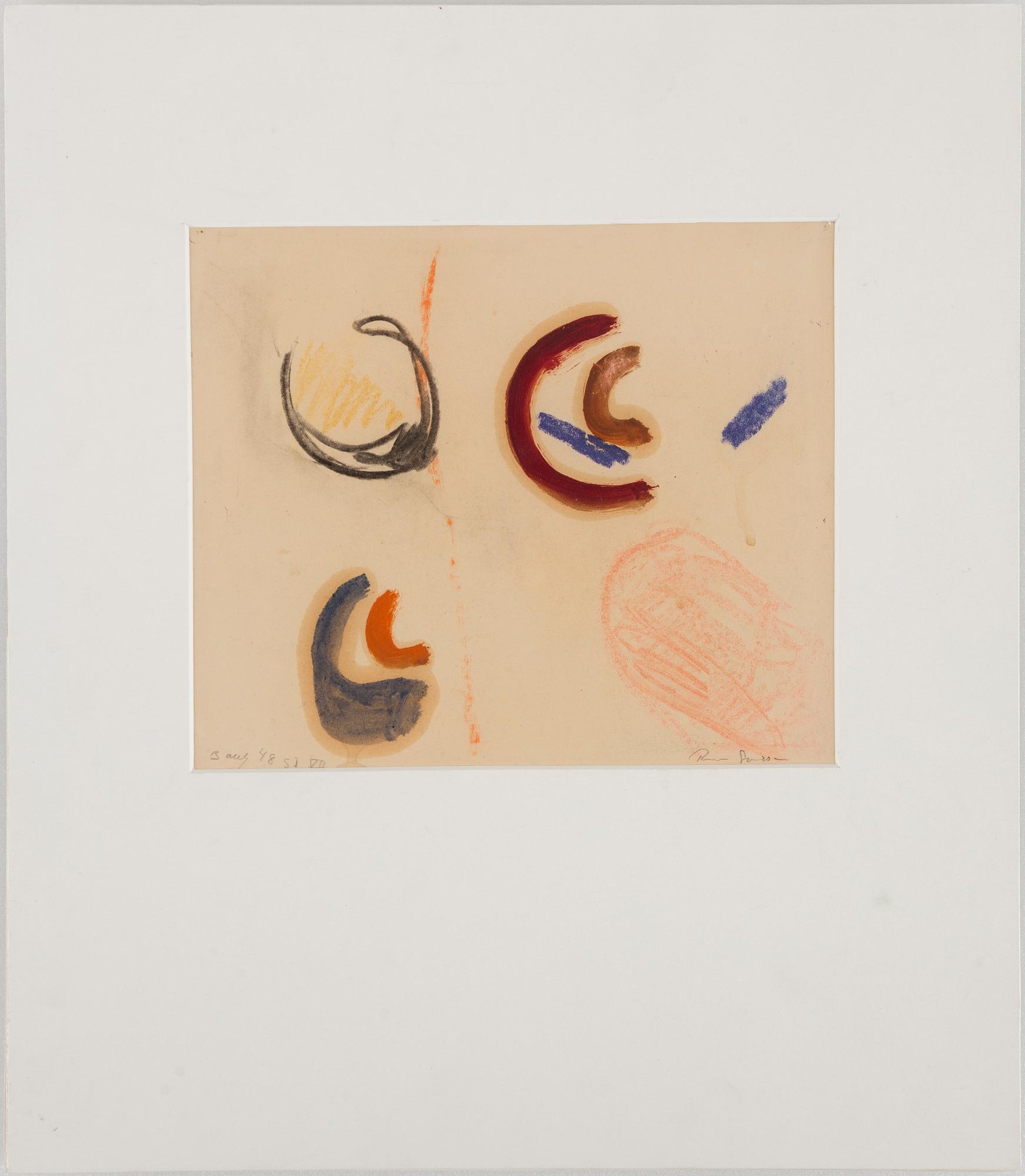 RUNE JANSSON, watercolour, signed and dated 13 aug -48.