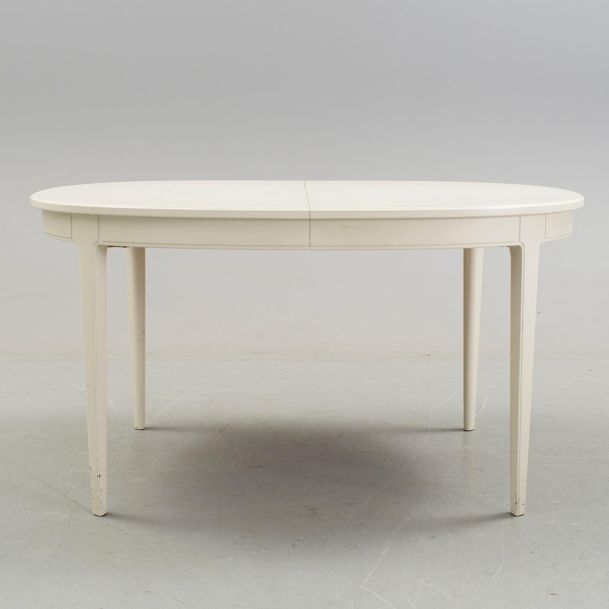 CARL MALMSTEN, 6 dining chairs and one table, Bodafors 1963.