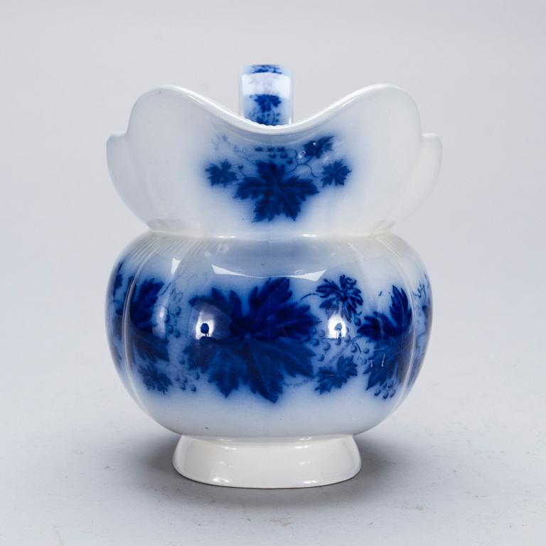 KANNA OCH 6 TALLRIKAR, porslin, "Vinranka", (blå 1938-1969), Arthur Percy, Gefle.