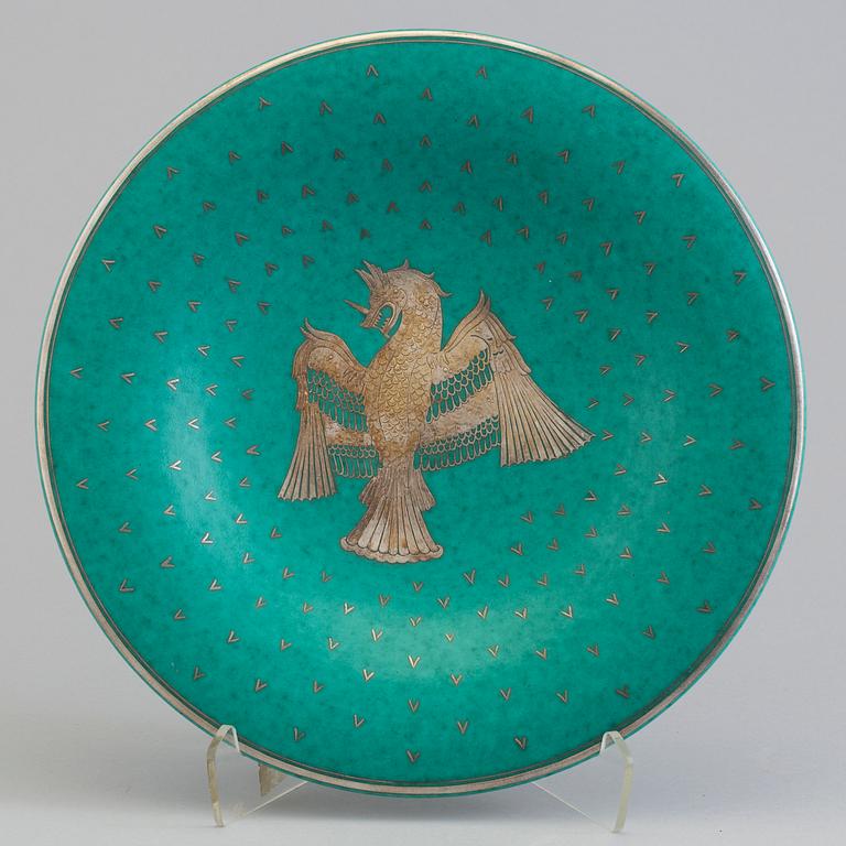 WILHELM KÅGE, an 'Argenta' stoneware dish from Gustavsberg, 1930's/40's.