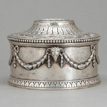 SOCKERSKÅL, silver, gustaviansk stil, C.G. Hallberg, Stockholm, 1900, vikt ca 486 g.