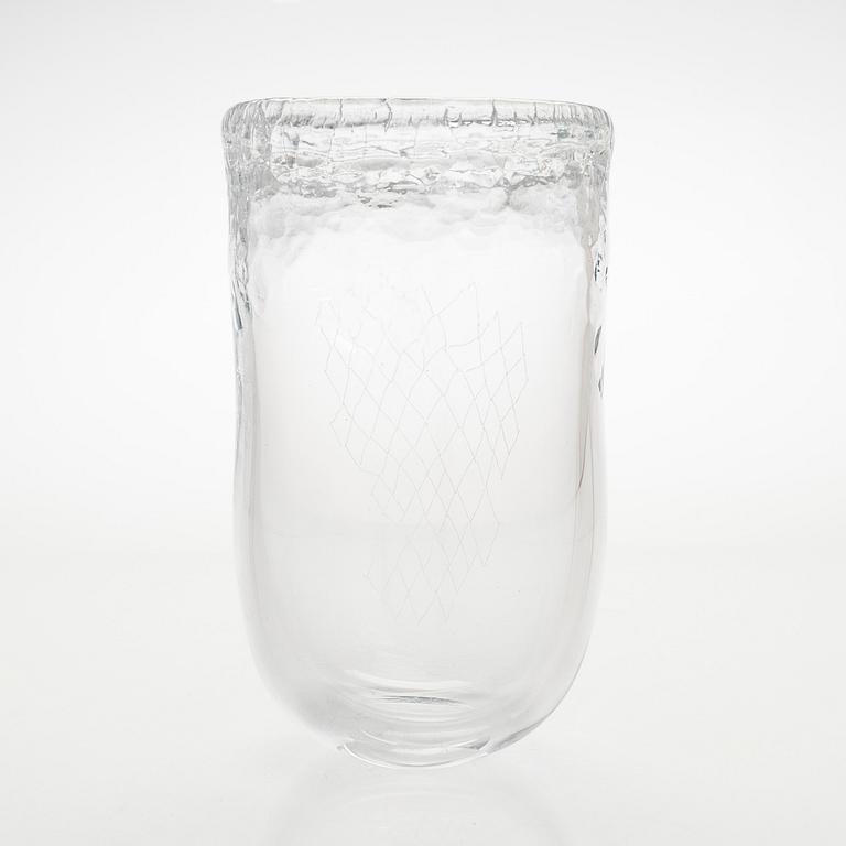 Tiina Nordström, an art glass signed Tiina Nordström, Nuutajärvi 1993.