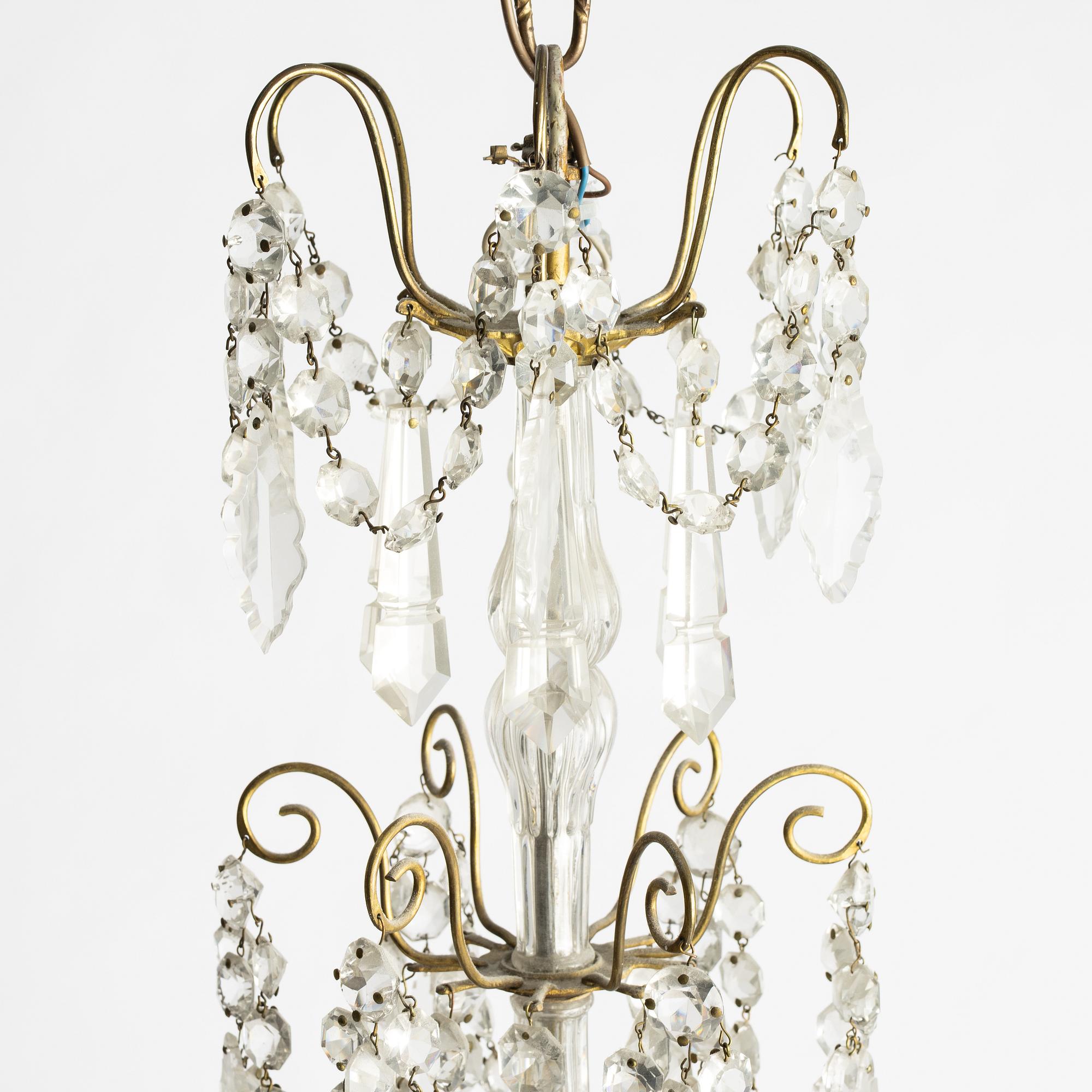 Ljuskrona, oscariansk, 1800-talets andra hälft.