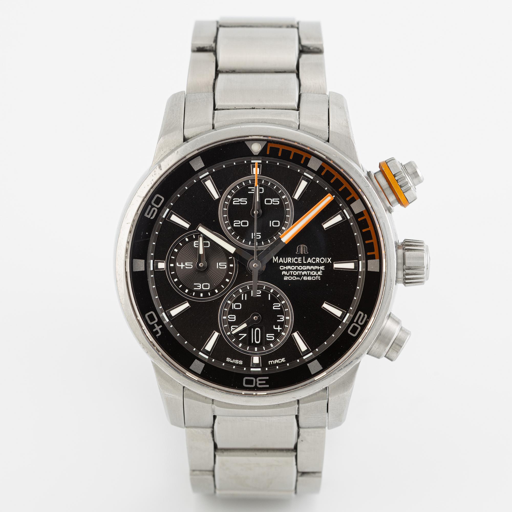 Maurice Lacroix, Pontos S, armbandsur, kronograf, 43 mm.