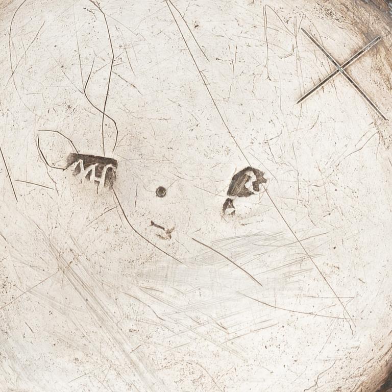 A parcel-gilt silver beaker, probably mark of Hans Wiggman, Kalmar 1753.