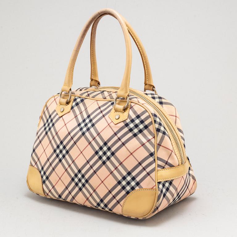 BURBERRY, a canvas and leather handbag.