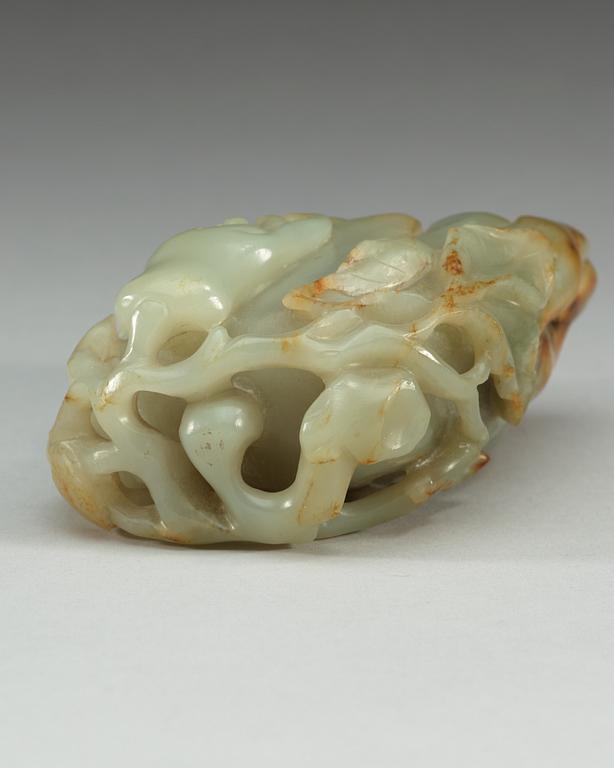 A Chinese nephrite figure of a finger citron.