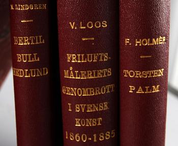 BOK, 24 volymer. Sveriges Allmänna konstförenings publikationer. Div konstnärer.