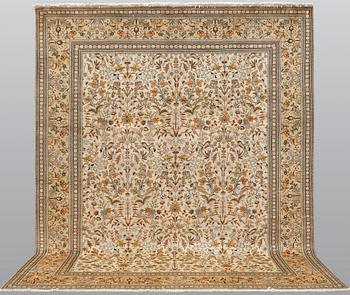 A Tabriz carpet, so-called Tabatabai, approx. 380 x 300 cm.