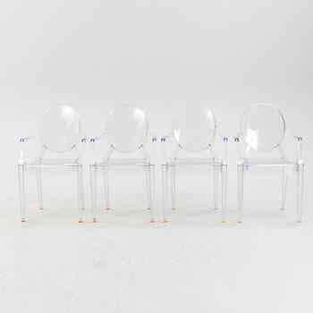 Philippe Starck, stolar, 4 st, "Louis Ghost", Kartell.