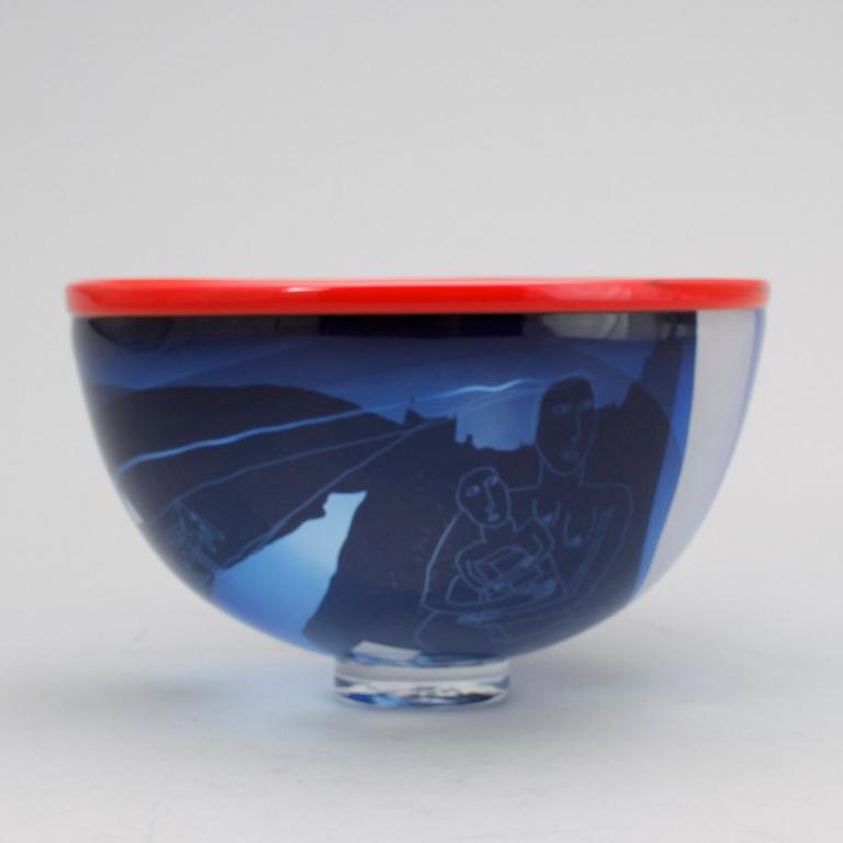 SKÅL, glas, Ann Wärff, signerad.