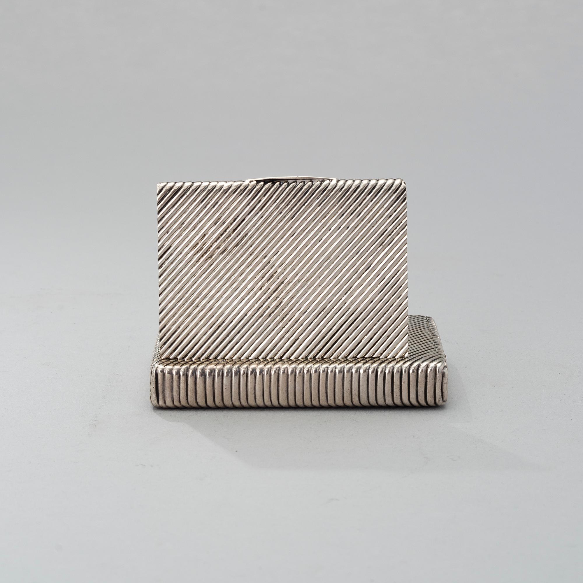 A CIGARETTE CASE, silver, Johan Allenius St Petersburg 1896-1903, weight 192 g.