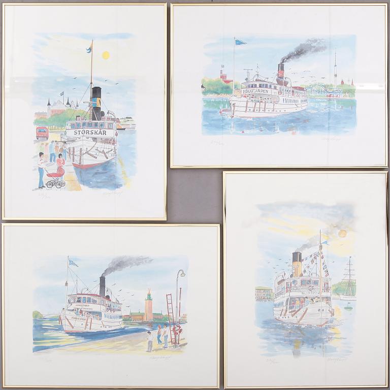 HARRY KAMPF, 4 st, litografier, signerade, 290/300.