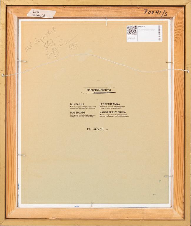 Leif Johansson, olja på pannå signerad och daterad 82.