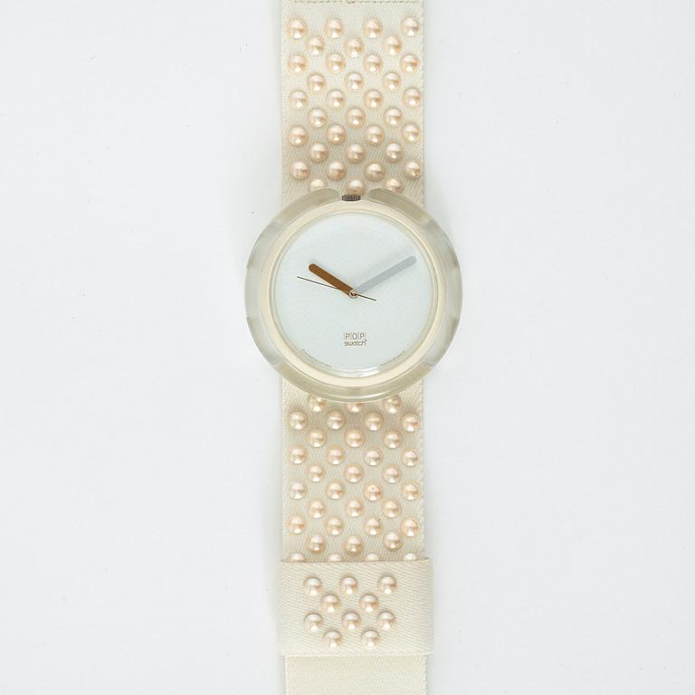 SWATCHKLOCKA, "Blanc de Blanc", Haute Couture, Pop Swatch, limited edition, en numrerad, 1990.