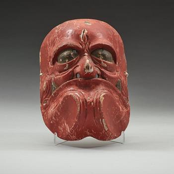 A Japanese Bugaku mask 'Sanju', Meiji period (1868-1912).