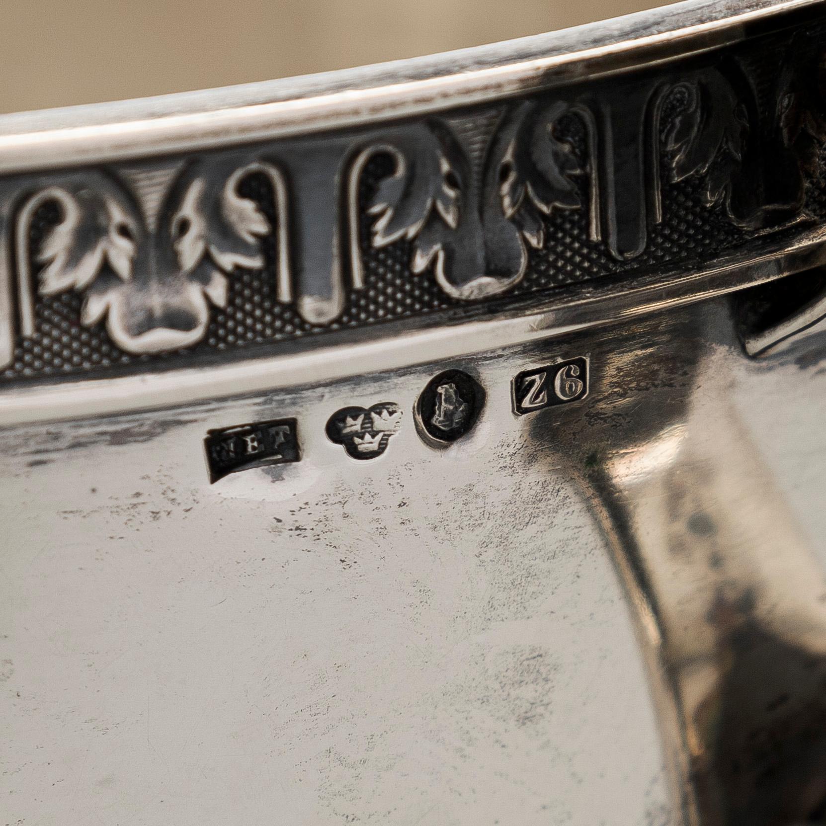 Sokerikkopari, vadit ja sirotinlusikat, hopeaa, JE Torsk, Tukholma 1902.