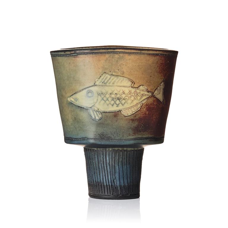 Wilhelm Kåge, a Farsta stoneware vase, Gustavsbergs Studio 1950s.