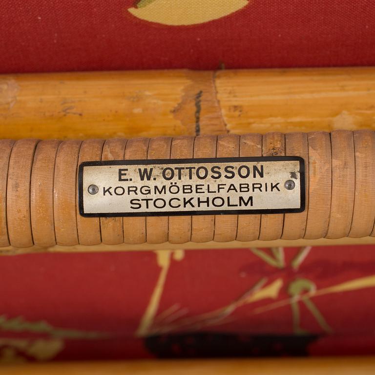 A bambu furniture suite from E.W. Ottosson korgmöbelfabrik, Stockholm, 1940's.