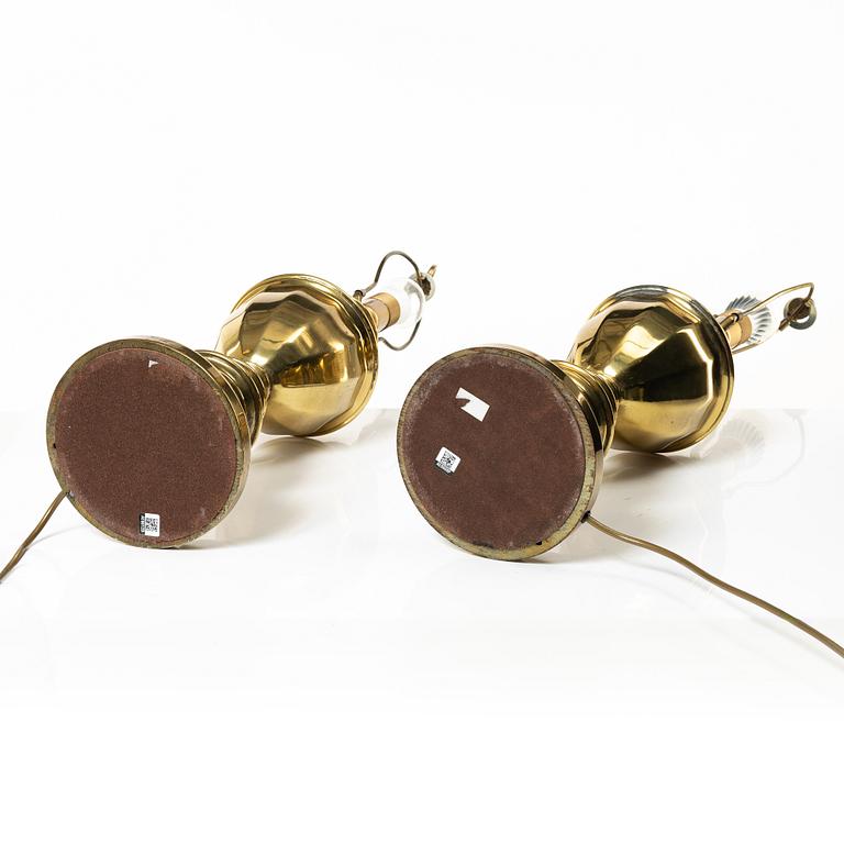 Table lamps, a pair, second half of the 20th century.